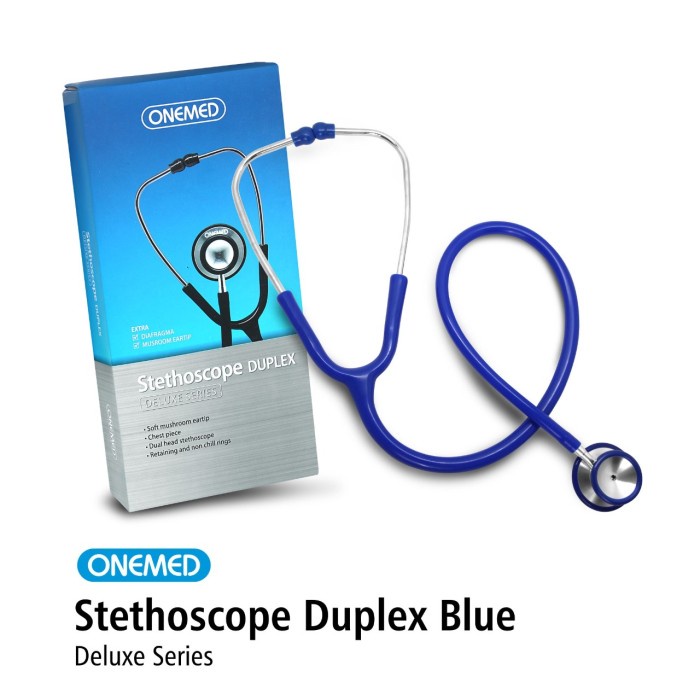Stetoskop Deluxe Dewasa Navy Blue OneMed terlaris original branded