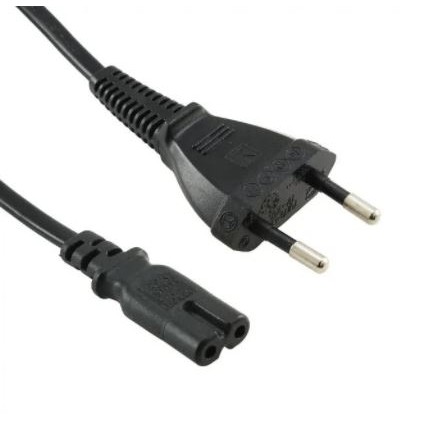 Kabel power cord 2 prong Eyota dc 1.5m for printer ps 2 3 4 radio - Cable power angka 8 2 lubang 1.5 meter