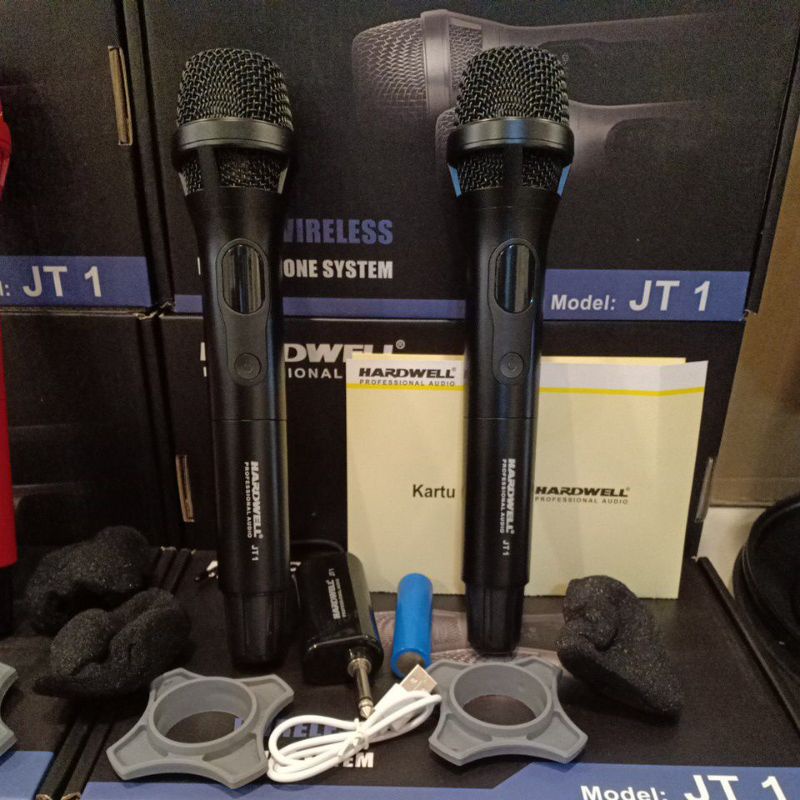 MIC WIRELESS HARDWELL JT1 JT 1 MICROPHONE BAGUS MURAH ORIGINAL