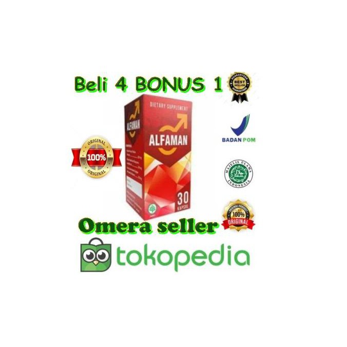 Produk Unggulan] Alfaman Suplemen Obat Pria Asli Herbal Bpom Original