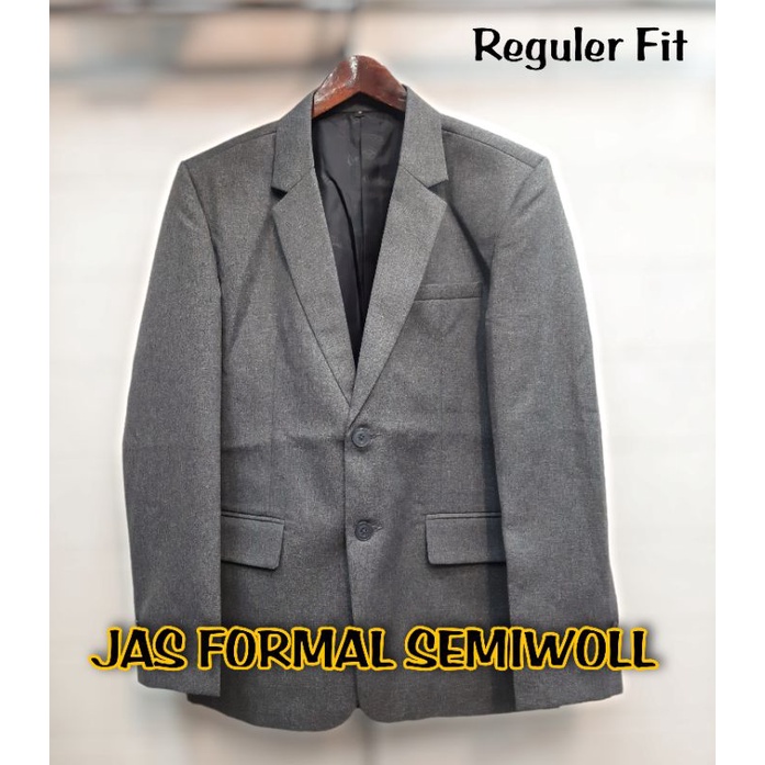 JAS FORMAL REGULER SEMI WOLL TEBAL | Jas Nikah / Wisuda / Seragam / Hadiah Orang Tua / Pesantren / Acara Keagamaan / Acara Resmi / Kondangan / Guru / Cendramata Hadiah / Blazer / Tuxedo / Jas Abu / Jas Biru / Jas Hitam / Jas Biru Navi by~ Black Pino