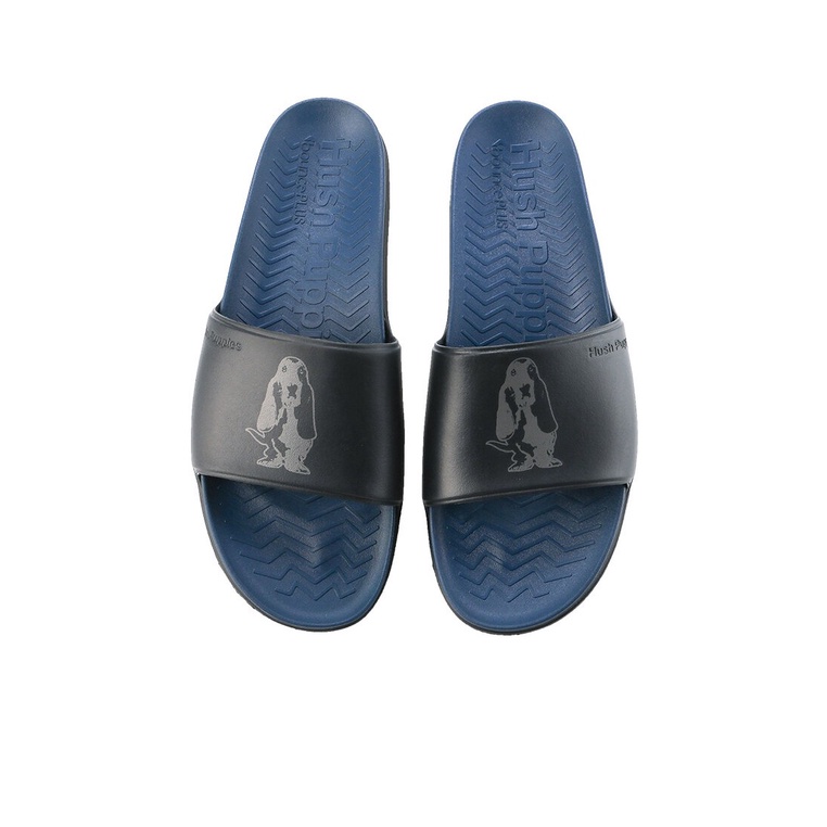 SANDAL SLIDE HUSH PUPPIES PRIA ORIGINAL CASUAL BRANDED BIRU NAVY HM13