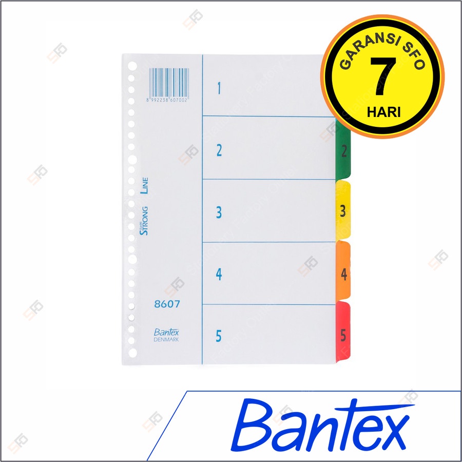 

Divider Index Bantex B5 1-5 - Loose Leaf 8607 - SFO Semarang Official