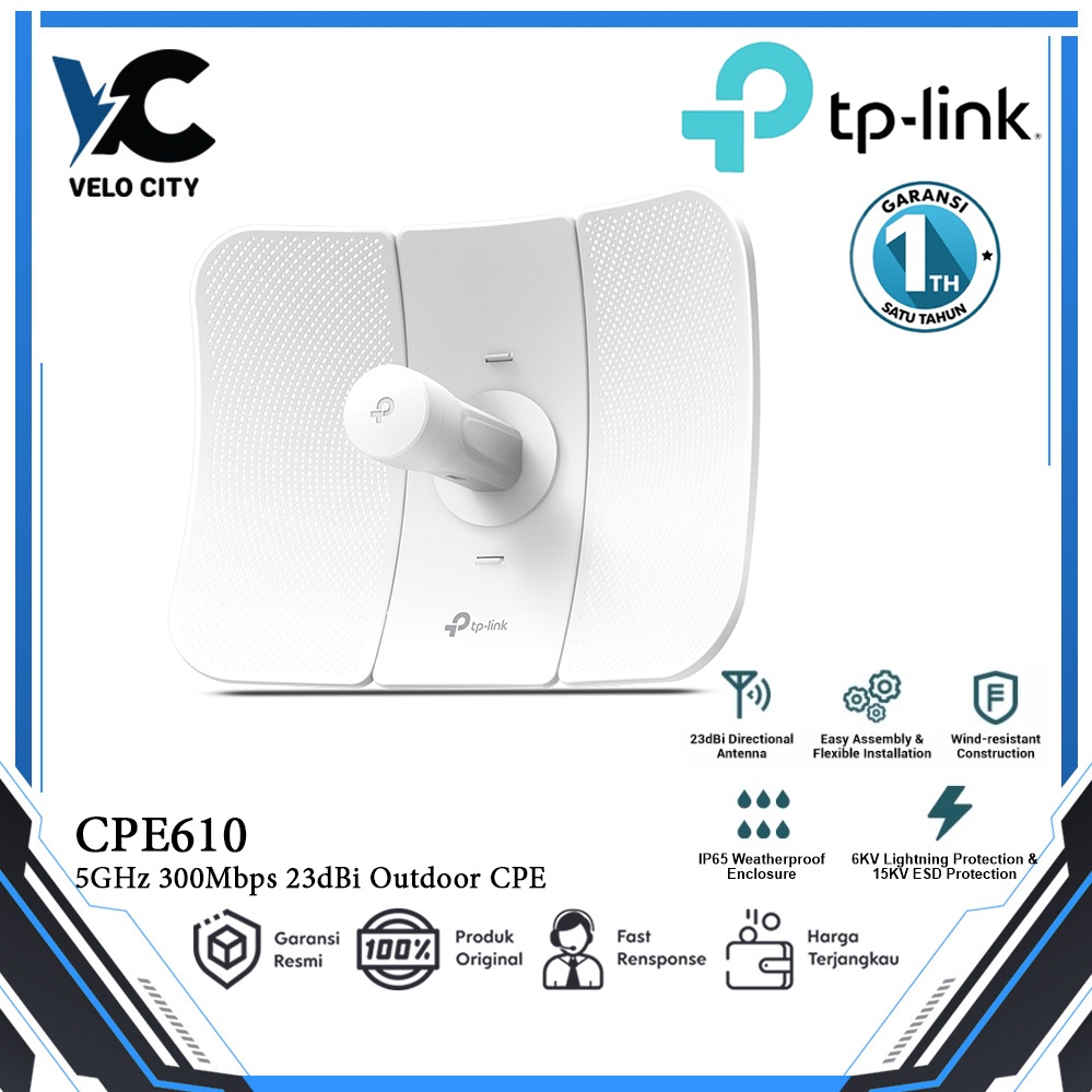 TP-Link CPE610 TPLink 5GHz 300Mbps 23dBi Outdoor CPE Antenna Antena