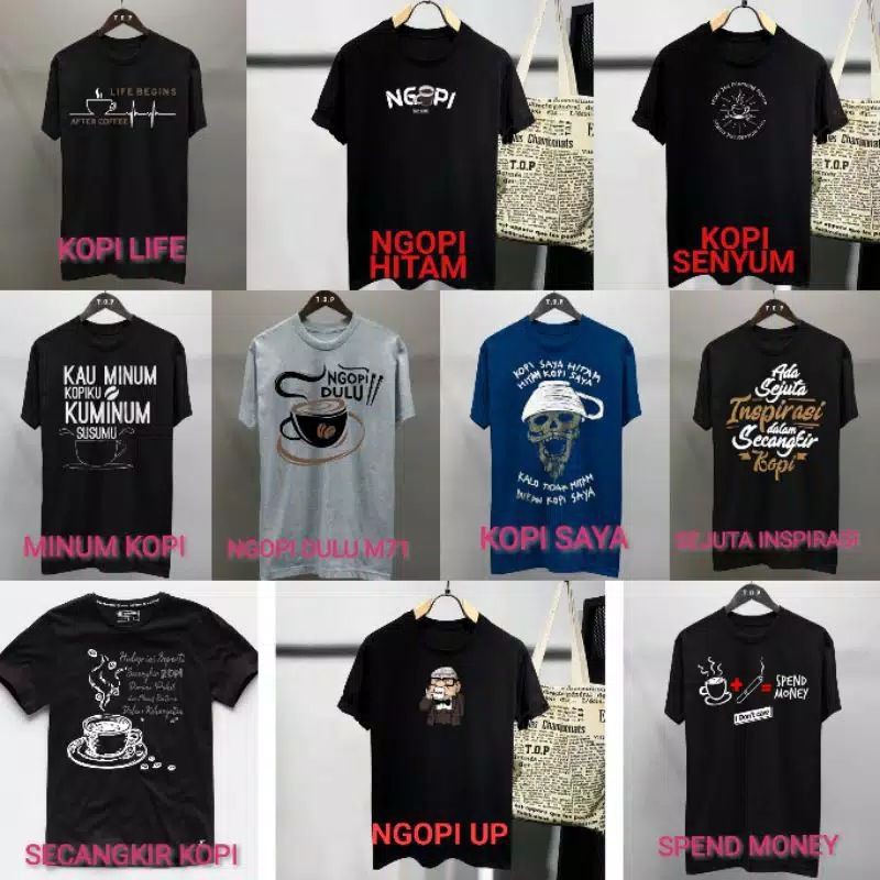 Kaos kopi Fans pecinta penikmat filosofi nongkrong warung kopi