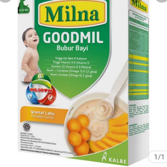 Milna goodmil bubur bayi rasa wortel labu 6+month