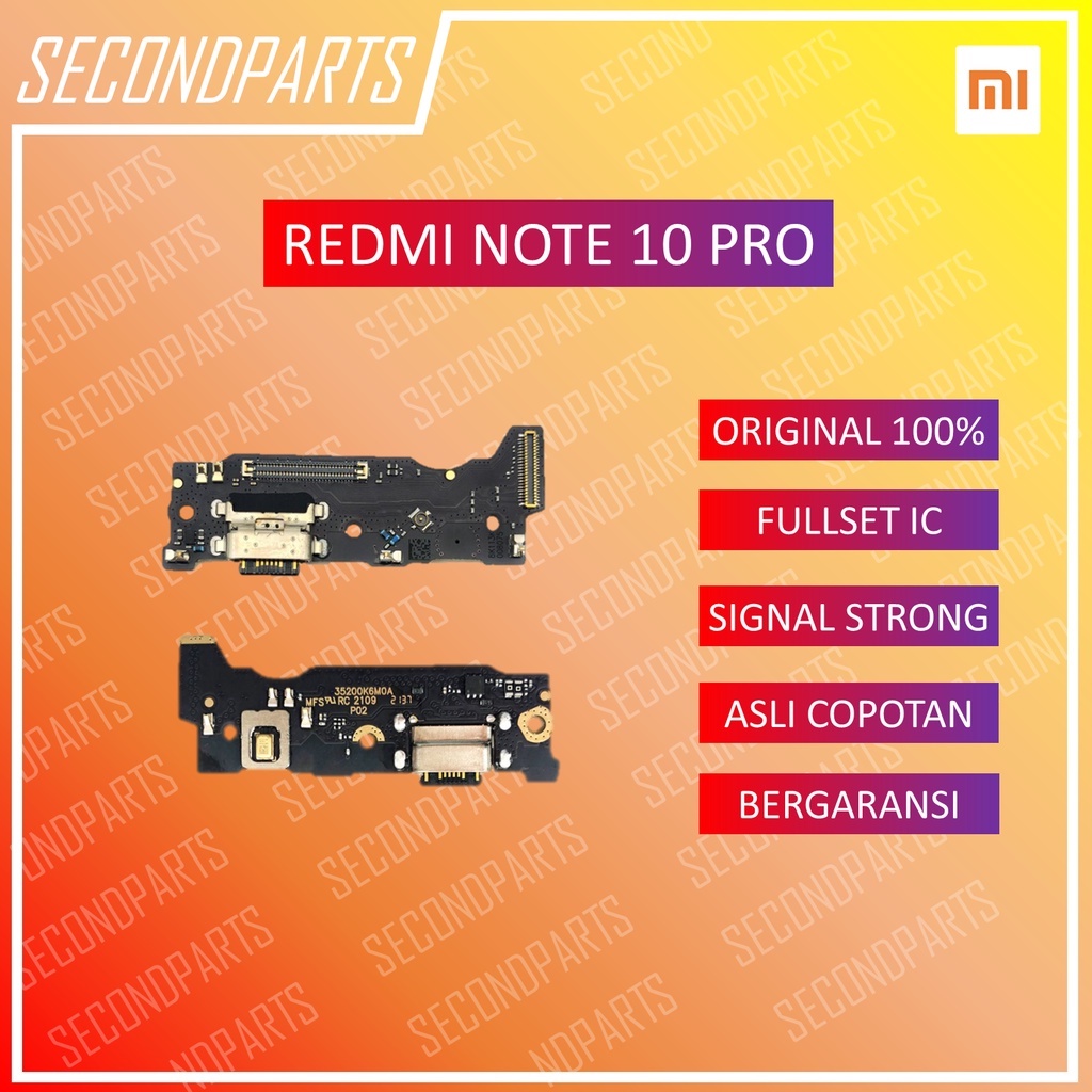 KONEKTOR CHARGER PAPAN MIC PLUG IN XIAOMI REDMI NOTE 10 PRO ORIGINAL COPOTAN