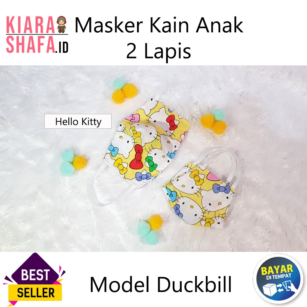 Masker Anak - Masker Kain Anak - Masker Anak Karakter 2 Lapis