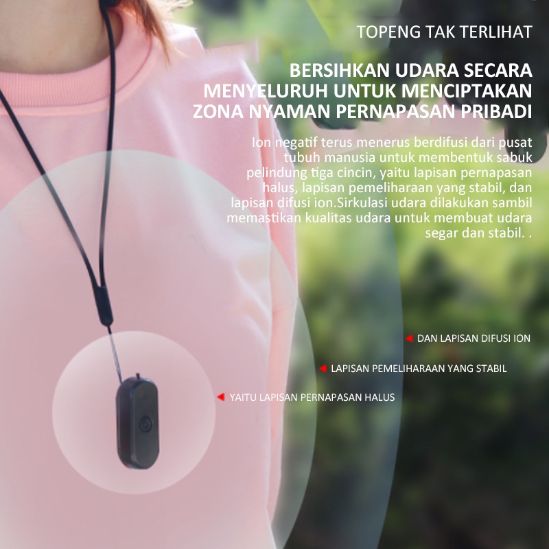 Weyon Sakura air purifier necklace Ion negatif USB pembersih udara kalung portabel pembersih udara 1W