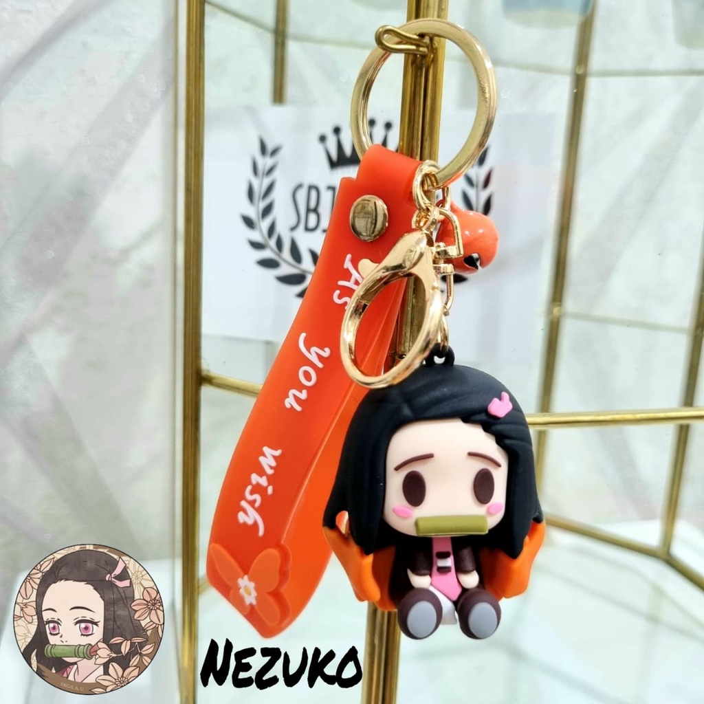 Gantungan kunci aksesoris Tas keychain karakter Demon Slayer