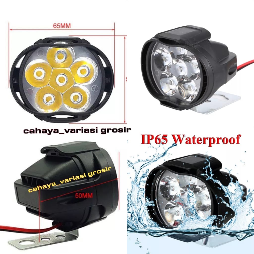 LAMPU TEMBAK SOROT LED MOTOR WORK LIGHT CREE 6 MATA