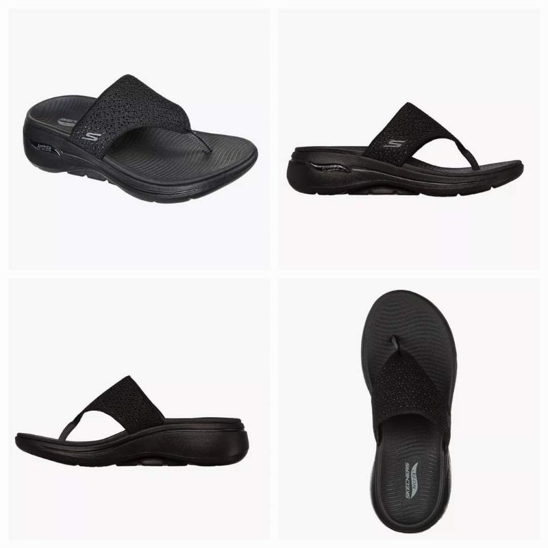 100% Original Sepatu Sandal SKECHERS GO WALK ARCH FIT WANITA - MAUVE dan BLACK SKE140221MVE