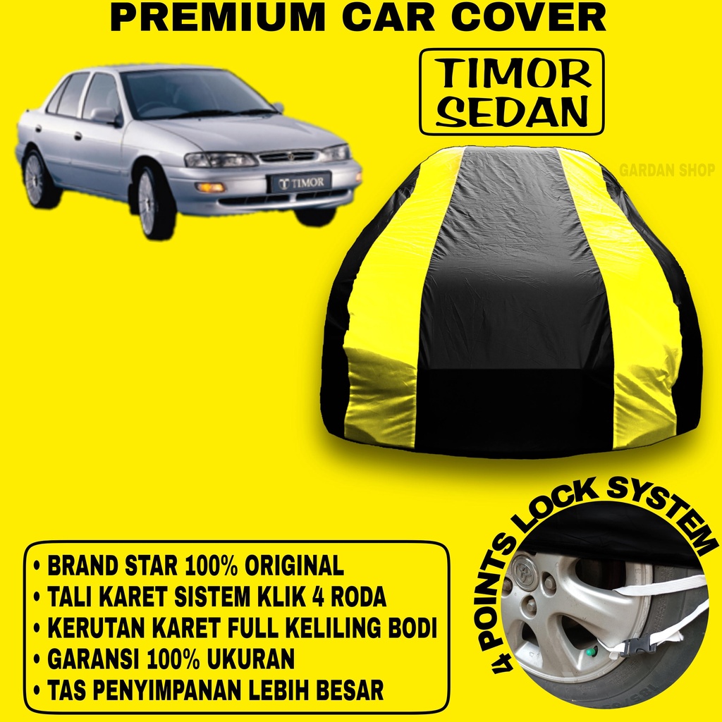 Body Cover TIMOR SEDAN Sarung Strip KUNING Penutup Pelindung Bodi Mobil Timor Sedan PREMIUM