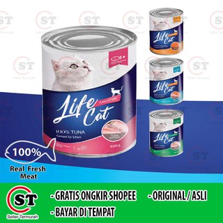 Jual Makanan Kucing Kaleng Life Cat Can Kitten Adult 400gr Tuna