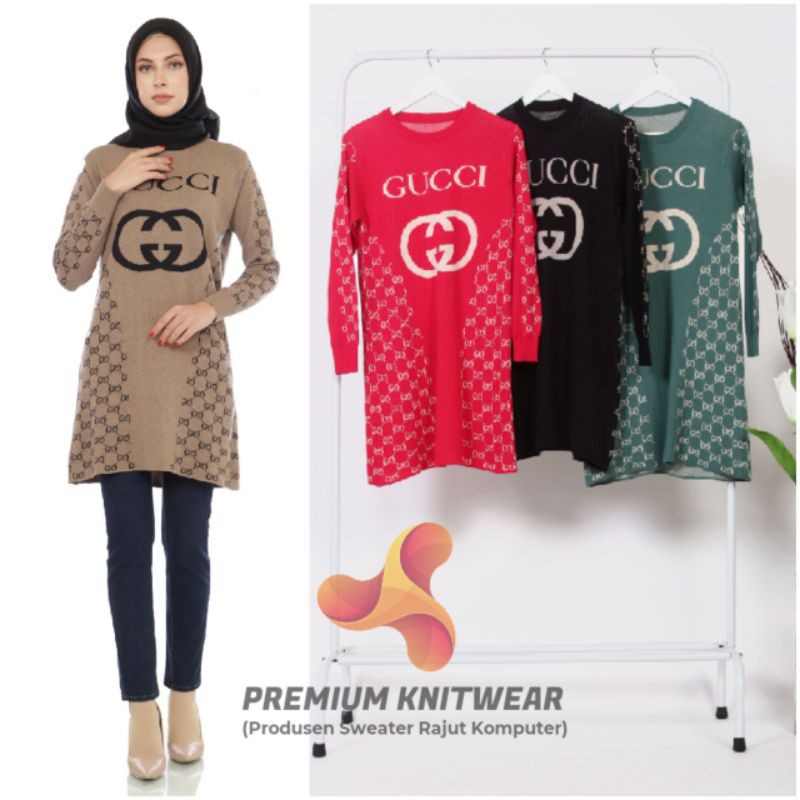 Sweater Rajut Nayfa Premium - Baju Rajut Wanita Katun Berkualitas Termurah