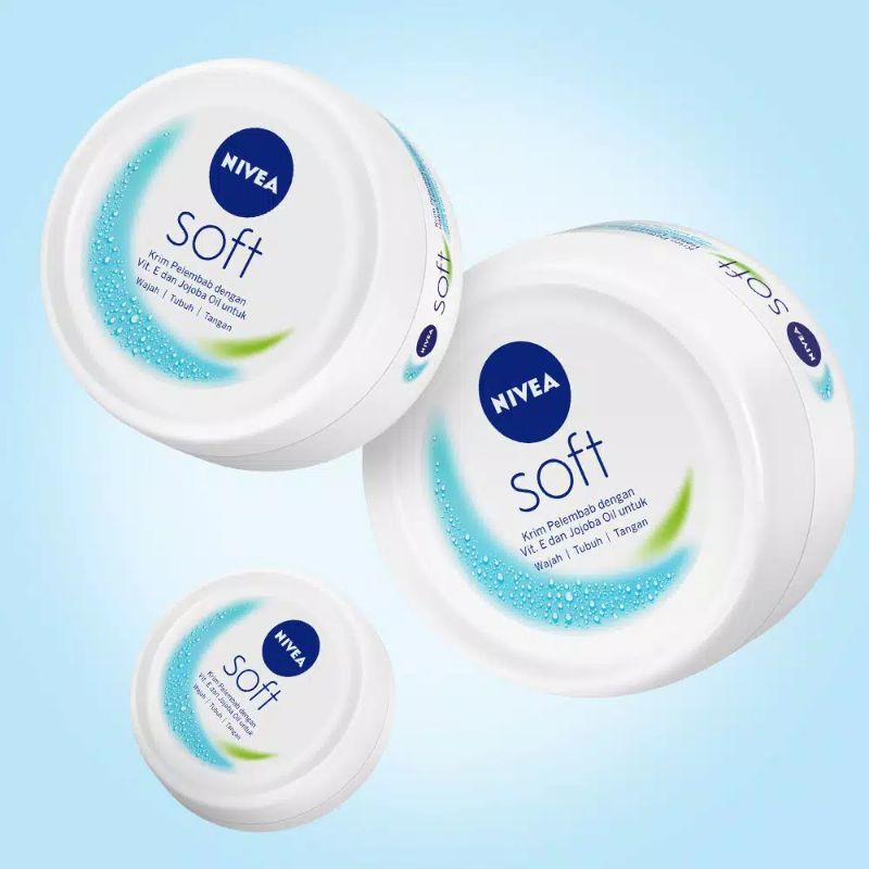 NIVEA Soft Jar Creme Krim Pelembab Wajah Tubuh Tangan