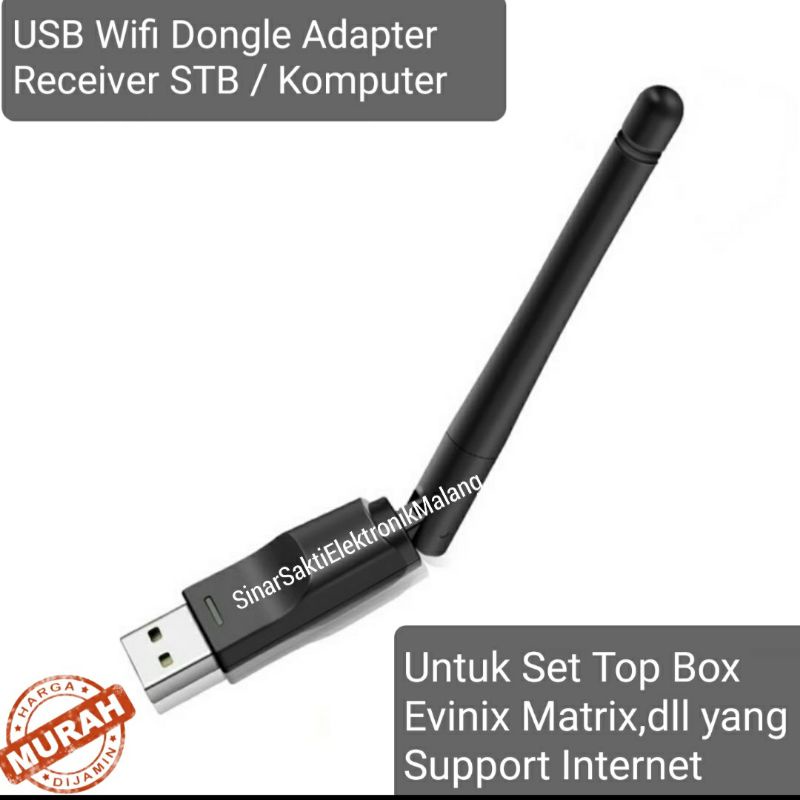 USB Wifi Dongle Adapter Receiver STB Untuk Set Top Box Evinix Matrix Malang