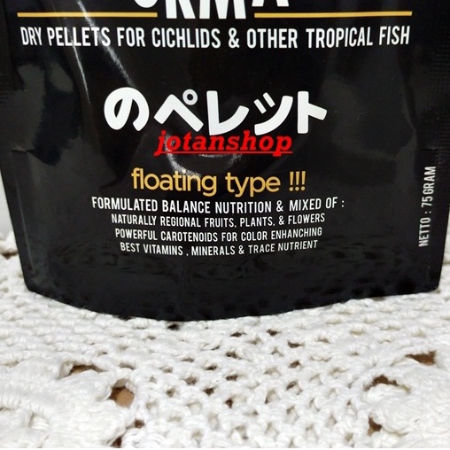 CICHLIDS TROPIC BITES WATERPROS COLOR PERFORMANCES 75 gr ciklid cichlid pakan makanan pelet ikan hias kecil tropical