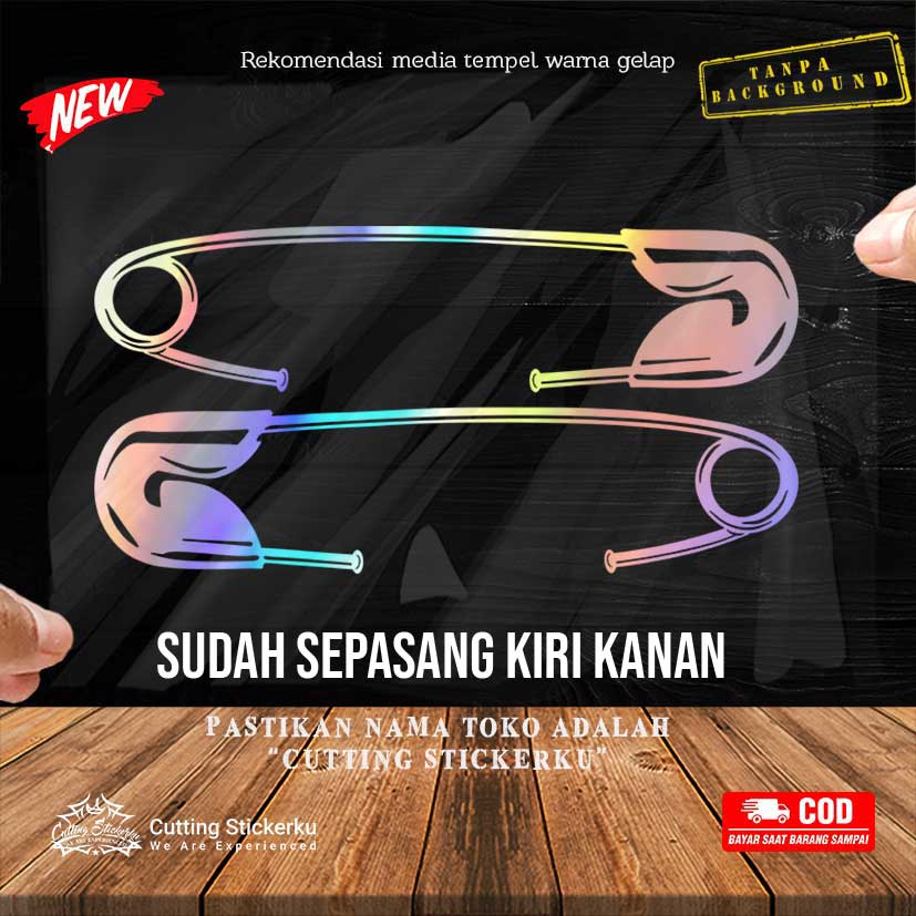 Cutting Stiker Peniti Lucu Variasi Motor Mobil Sticker Series Safety Timbul Keren Nyala Spakbor Visor Body Helm Laptop Hologram Reflective Tahan Air Setiker Veriasi Bodi Samping Matic Scoopy Vario Beat NMAX PCX Vespa Windshield Safety Pin Tutup Tangki