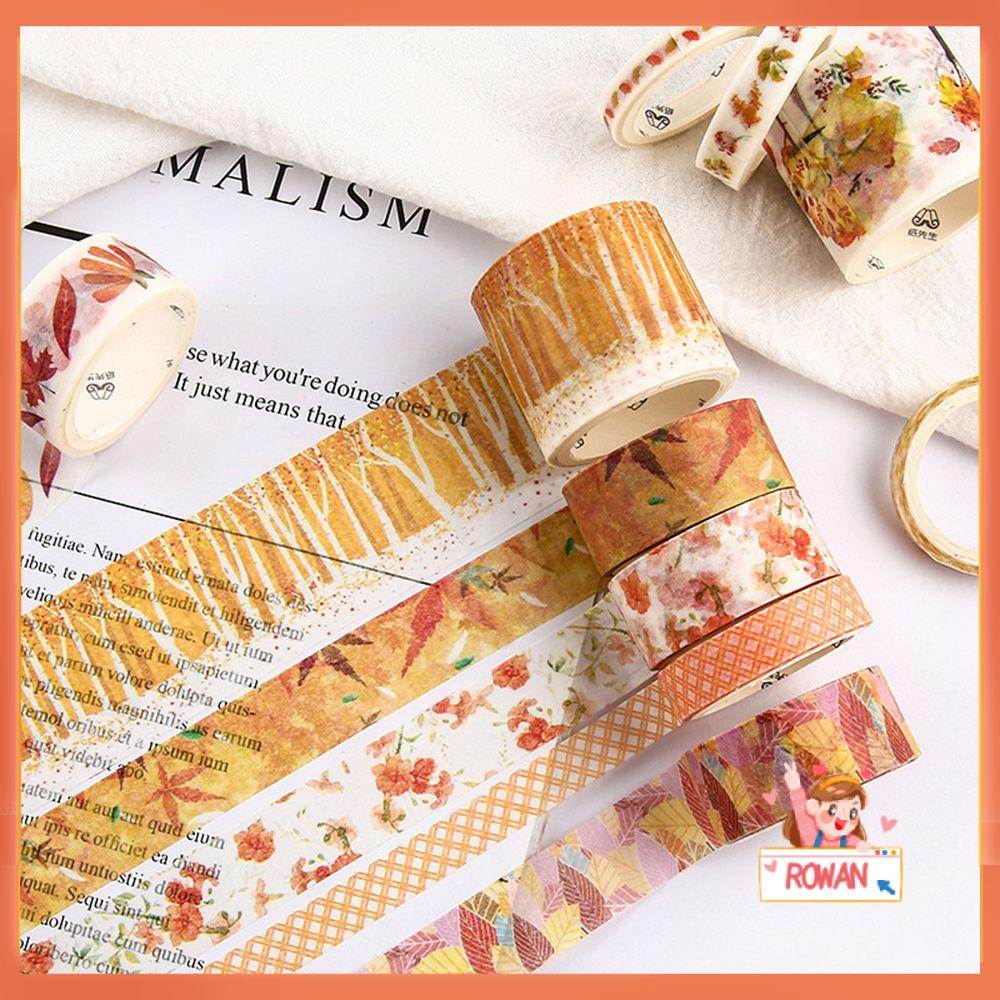 R-flower 10 Rol / Set Tape / Selotip Washi Motif Bunga Romantis Untuk Dekorasi Scrapbook