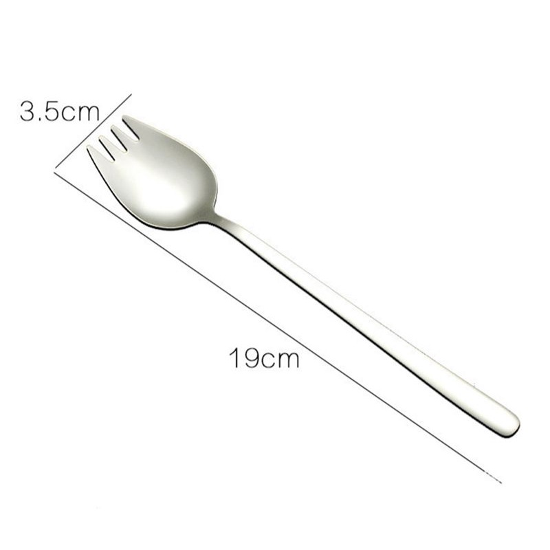 2 in1 Stainless Steel Spork Spoon Fork Cutlery Utensil Outdoor Combo Picnic