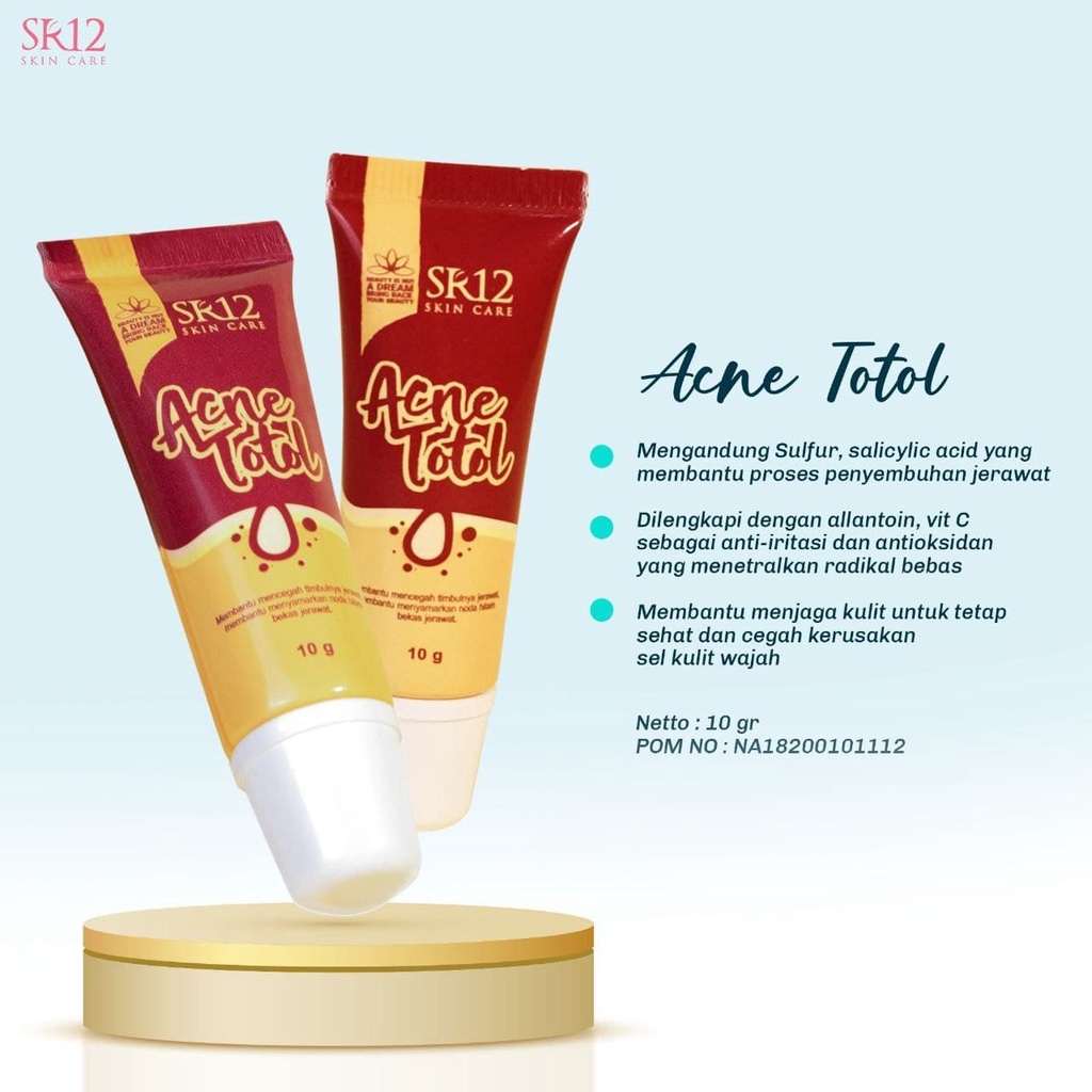 Skincare SR12 Bpom Acne Perawatan Kecantikan Wajah Jerawat dan Bekas Jerawat - Acne Totol