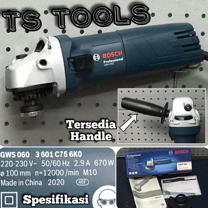 Mesin Gerinda Bosch 4" GWS 060 / Gerinda GWS060 - Unit Saja