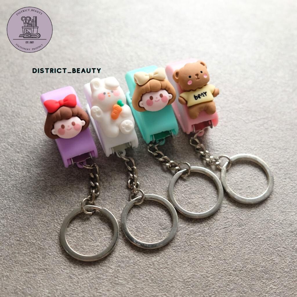 GANTUNGAN KUNCI STAPLES LUCU GANCI KEYCHAIN STAPLES MINI UNIK LUCU BISA COD