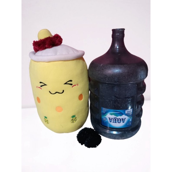 boneka boba milk tea jumbo tinggi 45 bonus ikat rambut(ikat rambutnya RANDOM)