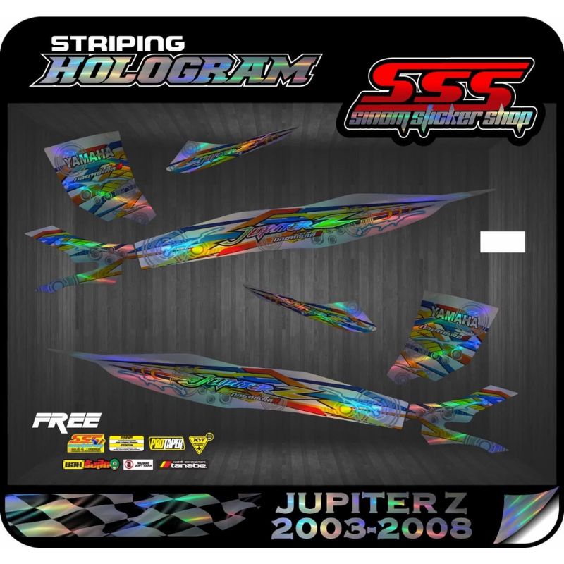 STRIPING VARIASI YAMAHA JUPITER Z BURHAN/OLD TAHUN 2003-2008 MOTIF UNGKEL"