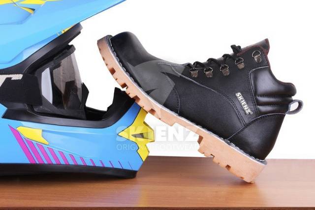 Sepatu boot safety Pria original skienz LOBSTER kulit sapi