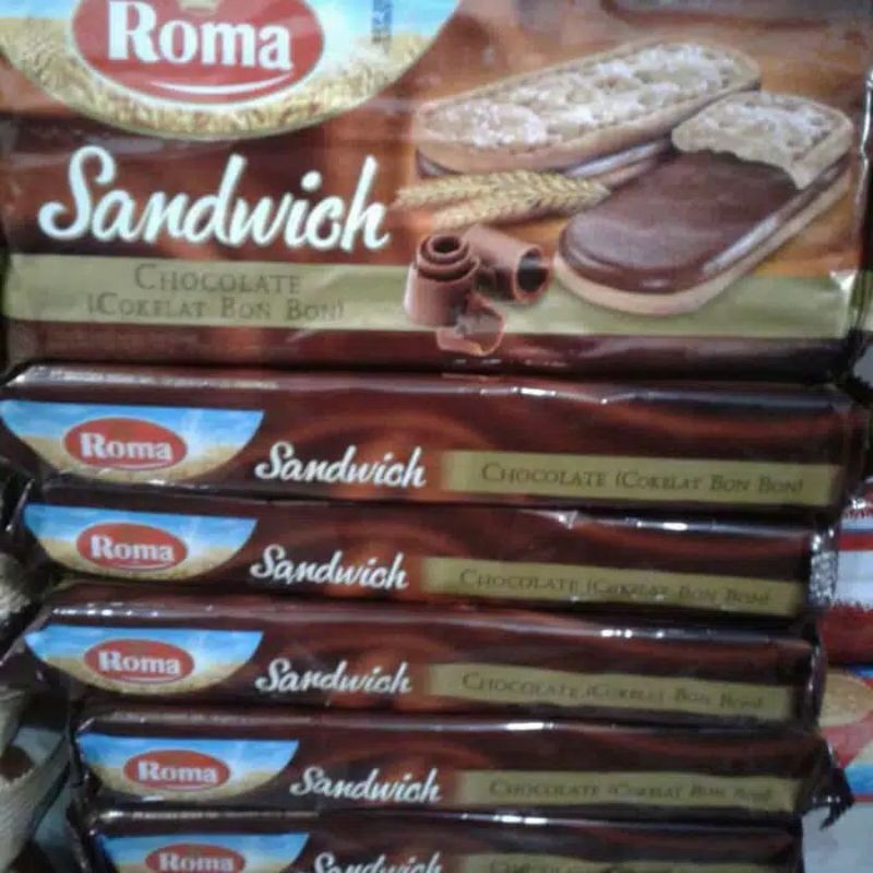 Roma sandwich chocolate 216 gram biskuit enak