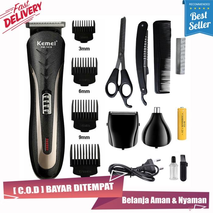Alat Mesin Cukur Kemei KM-1419 Hair Clipper Rambut Rechargeable