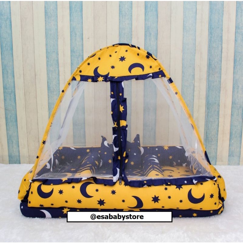 Kasur Bantal Guling Bayi Set Kelambu Bahan Tebal dan Lembut