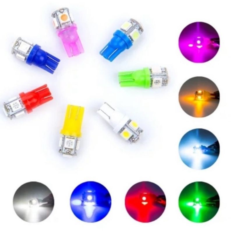 LAMPU SEN COLOK LED 5 MATA T 10