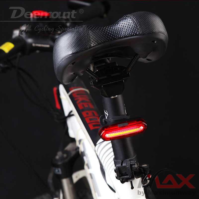 Deemount Lampu Sepeda LED Taillight USB Rechargeable 120 Lumens aksesoris sepeda elektrik MTB BMX