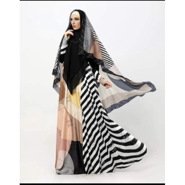 GAMIS SET KERUDUNG MHS  Adzkiya BY MOTIFHAWA MOTIF HAWA GAMIS SYARI SET KERUUDNG PREMIUM ORIGINAL