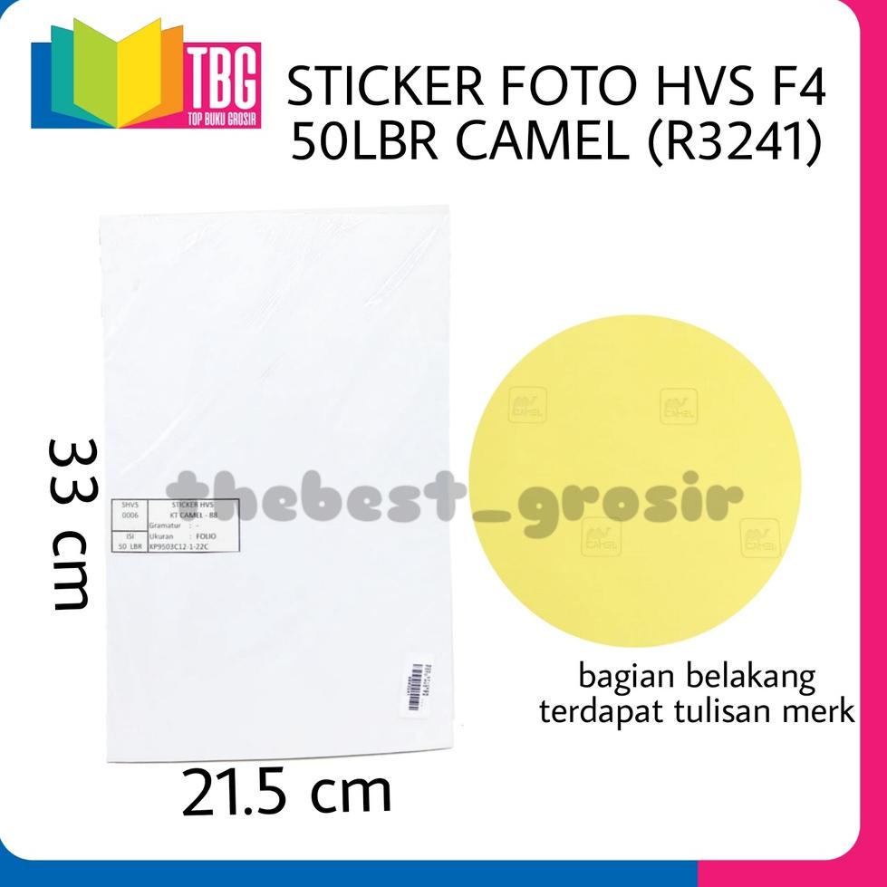 

[KODE V9QQ8] 1 PAK (50 LEMBAR) STICKER FOTO F4 50 LBR CAMEL / KERTAS STICKER / LABEL STICKER