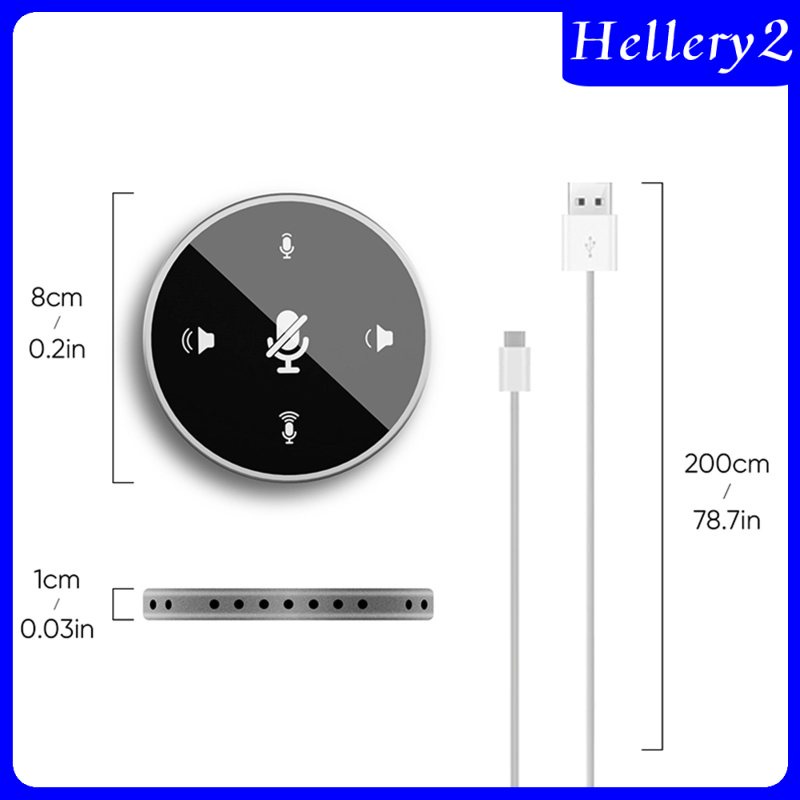 [HELLERY2] USB Conference Microphone w/Speaker Mic w/ Mute for Desktop Computer