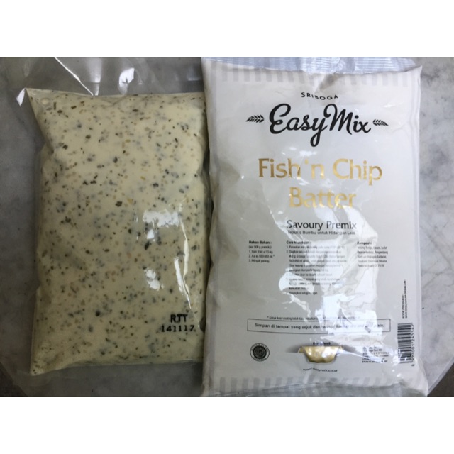 

Paket tepung sriboga easymix fish n chip & tartar sauce