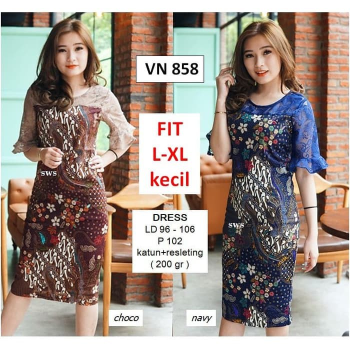 DRESS BATIK Dress Batik Modern Big Size Dress Batik JUMBO Bigsize Wanita Terbaru  IWAZAH OFFICE