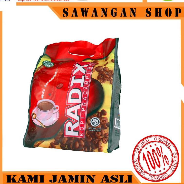 

Ready Stock Kopi Radix Premix Coffee Kopi Pracampuran Mai Secawan isi 32Sachet HPA Malaysia Original