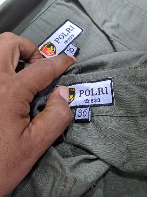 SETELAN BAJU SERAGAM PDL ijo satpol pp jatah brimob