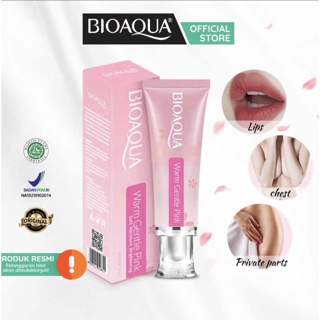 BIOAQUA Warm Gentle Pink Nenhong Cream 30g pemerah bibir Krim Pemutih Ketiak Paha