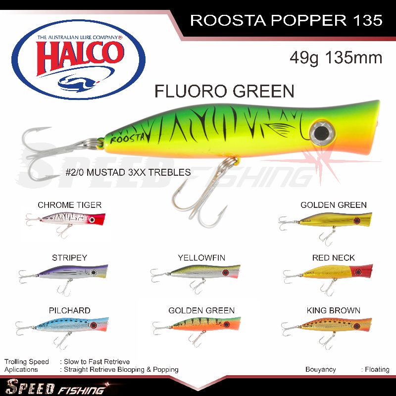 Halco Roosta 135 49g Lure Popper Rosta Popping