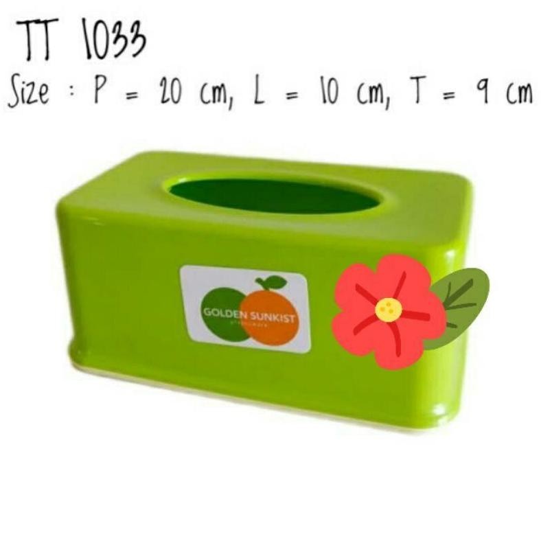 Tempat Tissue Kotak Box Tissue Plastik Golden Sunkist TT1033 Rumah