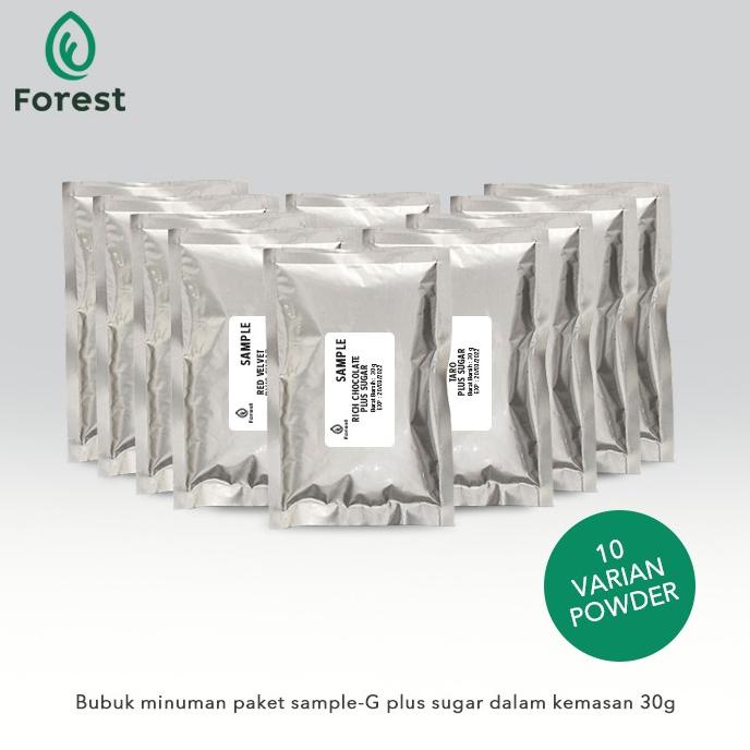 

[COD] Bubuk Minuman Paket Sample G - 10 Varian Powder PLUS GULA - FOREST Bub [COD]