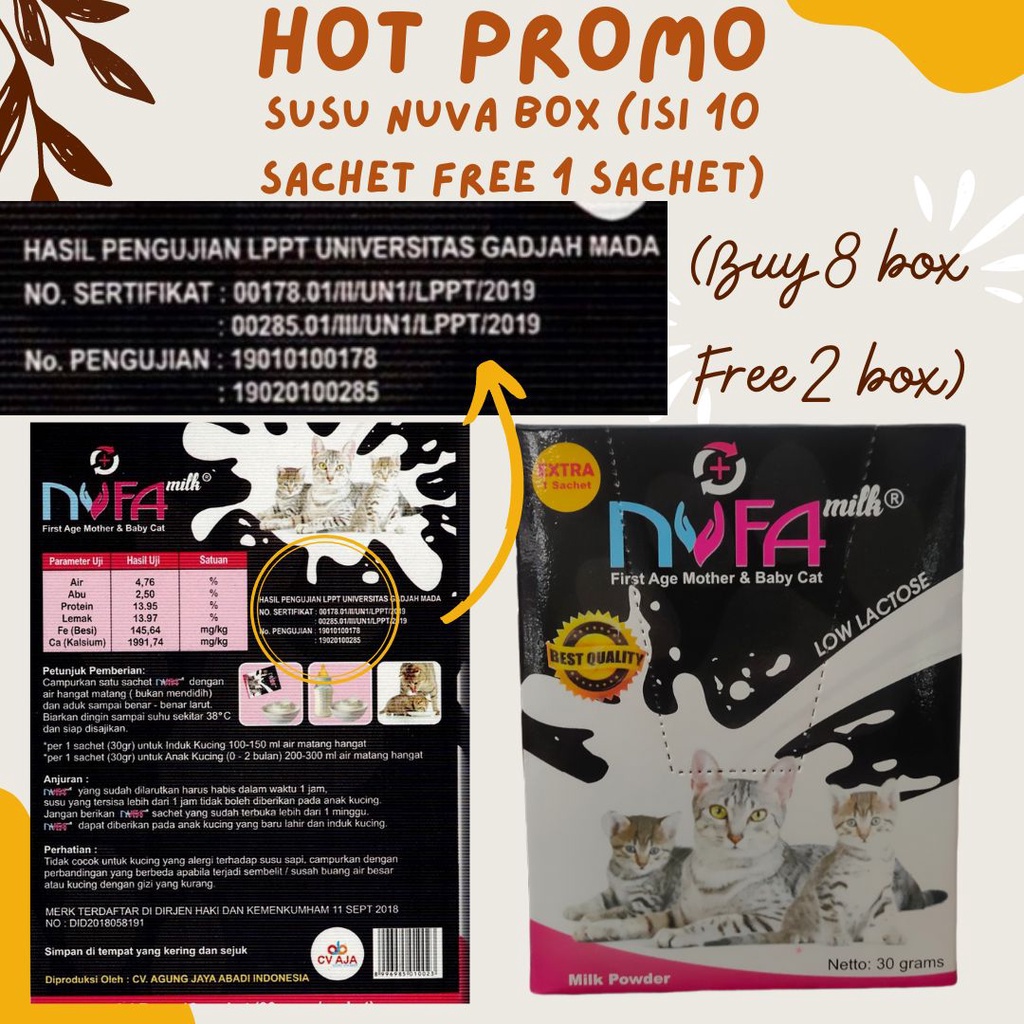 Susu Nufa Box (isi 11 Sachet) (Buy 8 Box Free 2 Box)