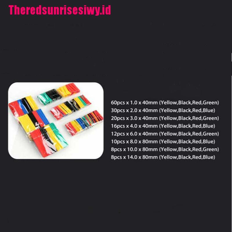 【Theredsunrisesiwy.id】164pcs Heat Shrink Tubing Insulated Shrinkable Tube Wire Cable Sleeve Kit