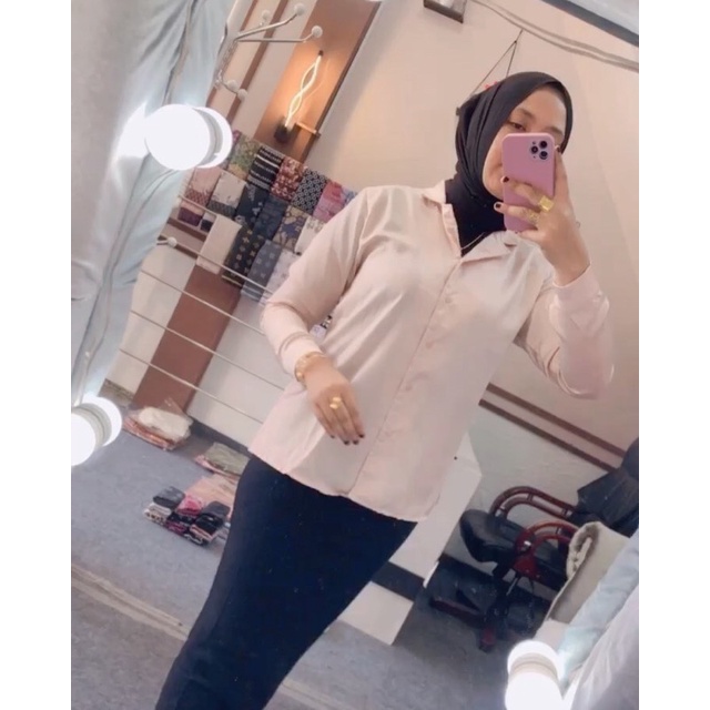 kemeja satin ZARA